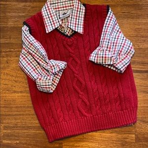 3t vest and button down